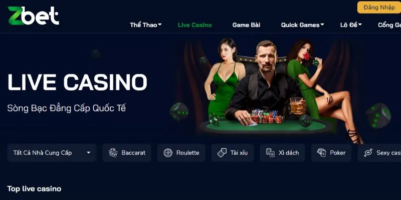 Tham gia cá cược Live Casino với các Dealer xinh đẹp.